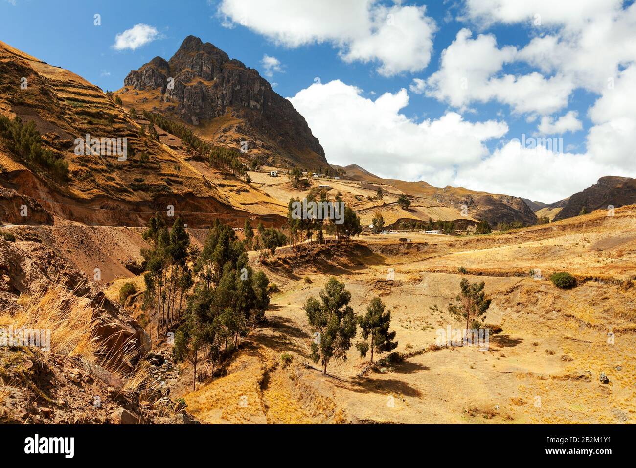 Paysage typique des Andes Cordillère équatorienne à l'horizontale Banque D'Images