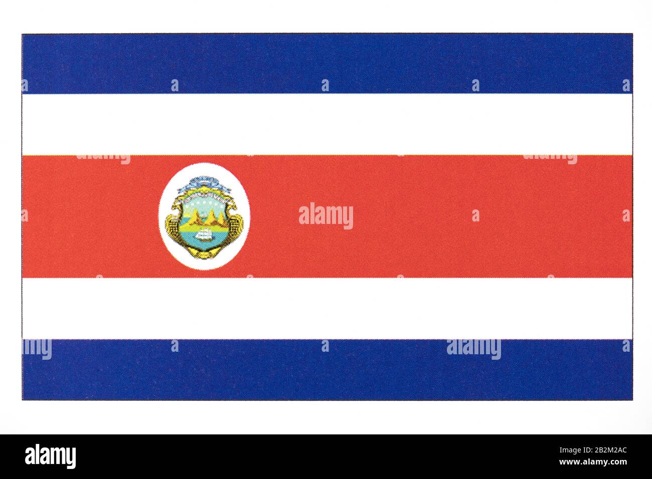 Drapeau national du Costa Rica. Banque D'Images