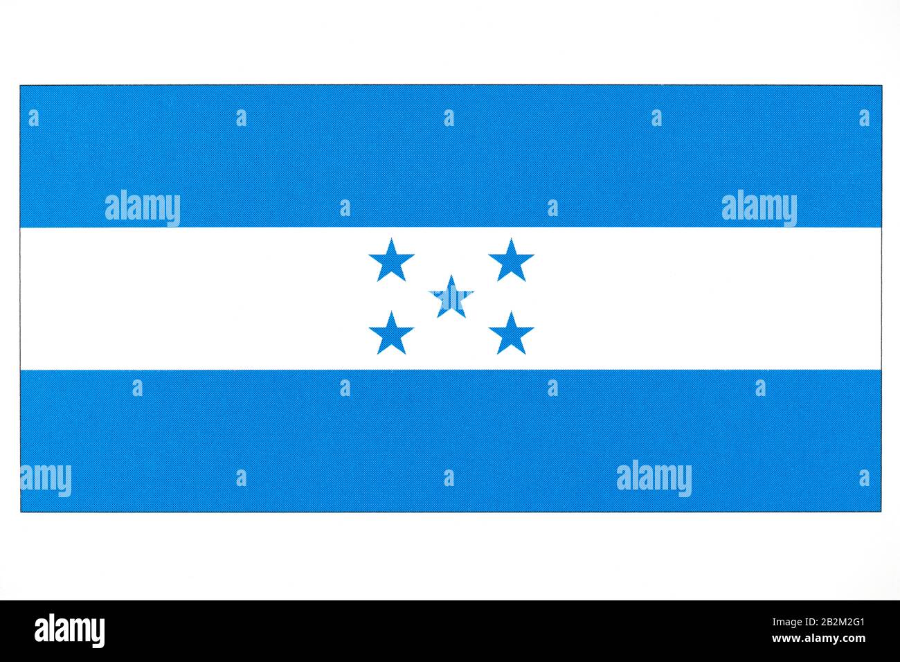 Drapeau national du Honduras. Banque D'Images