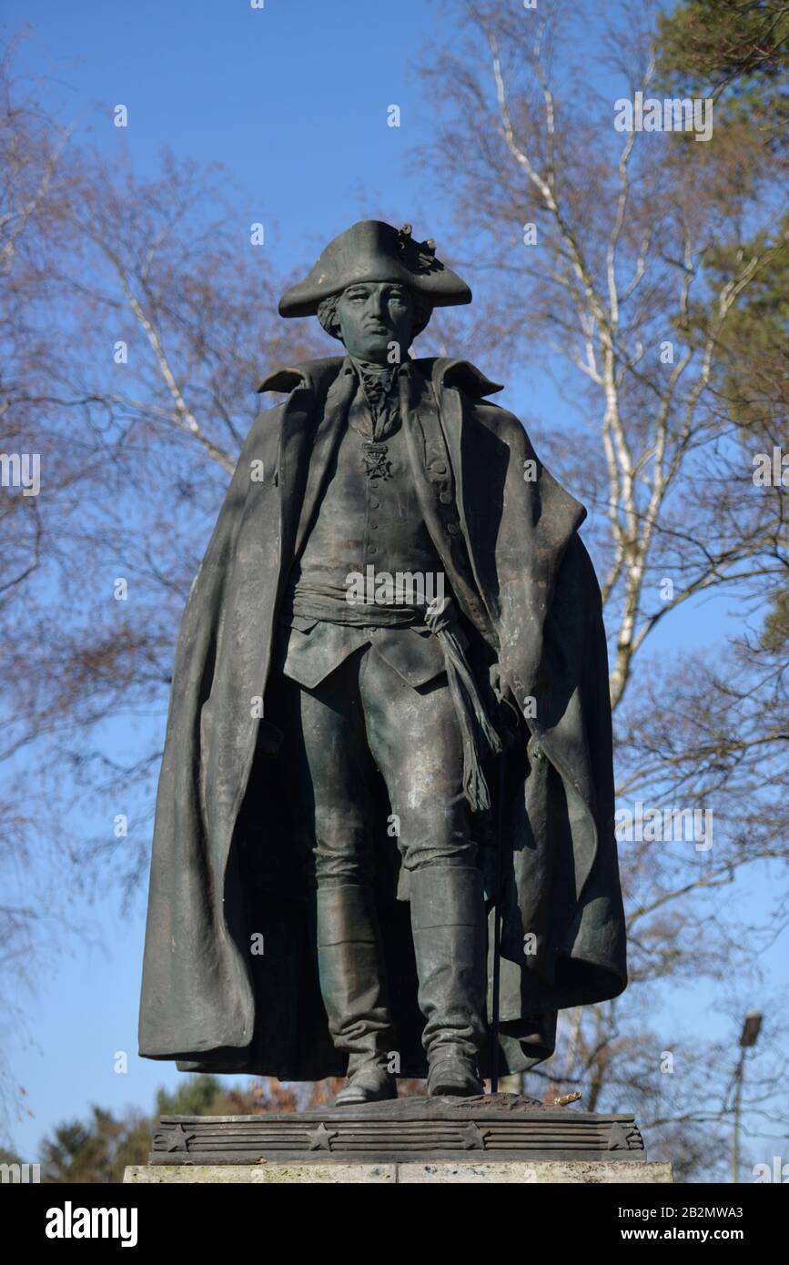 Denkmal, baron Friedrich Wilhelm Von Steuben, Clayallee, Dahlem, Berlin, Deutschland Banque D'Images