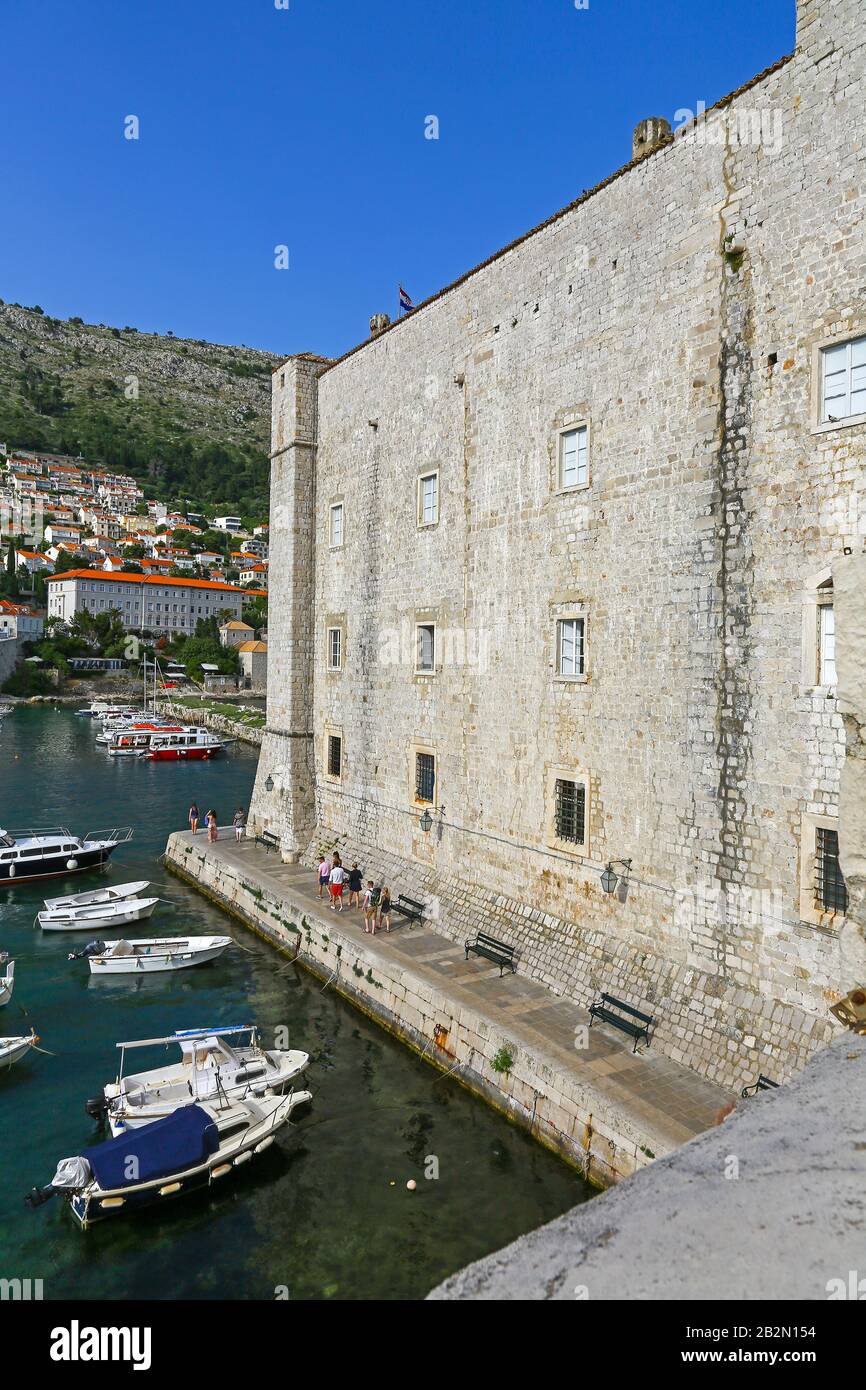 Forteresse de Saint-Jean ou forteresse de Saint-Jean à l'entrée du port de Dubrovnik, Croatie Banque D'Images