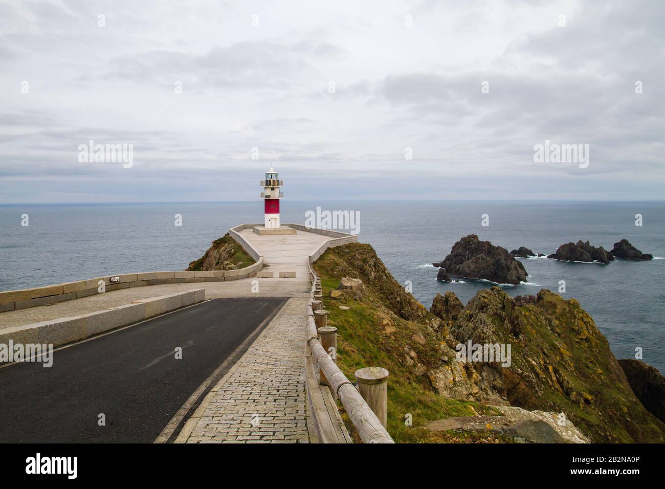 Phare de Cabo Ortegal à la Coruña, Espagne Banque D'Images