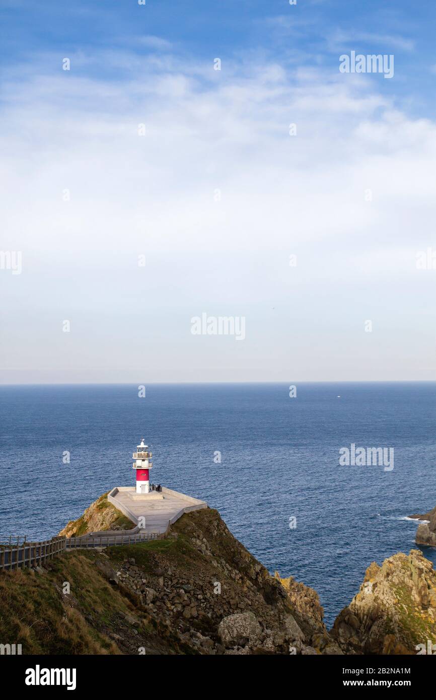 Phare de Cabo Ortegal à la Coruña, Espagne Banque D'Images