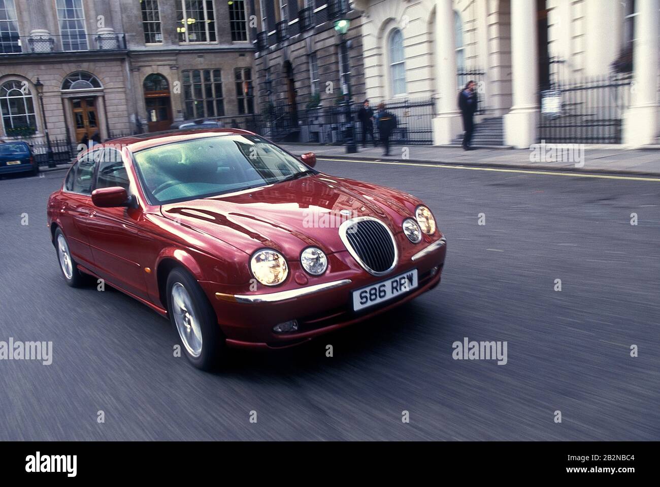 Jaguar S Type 1999 à Londres, Royaume-Uni Banque D'Images