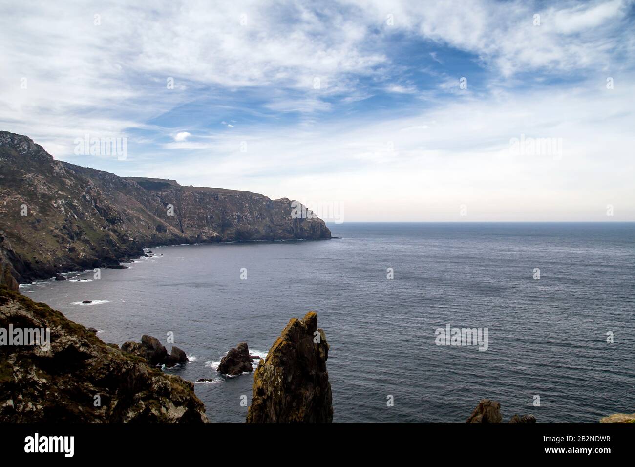 Vue sur Punta do Limo depuis Cabo Ortegal, Corunna, Espagne. Banque D'Images