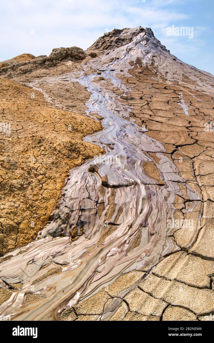 Les Volcans Berca Mud Sont Une Nomination Géologique Et Biologique Placée Dans La Commune Berca Du Comté De Buzau En Roumanie Banque D'Images