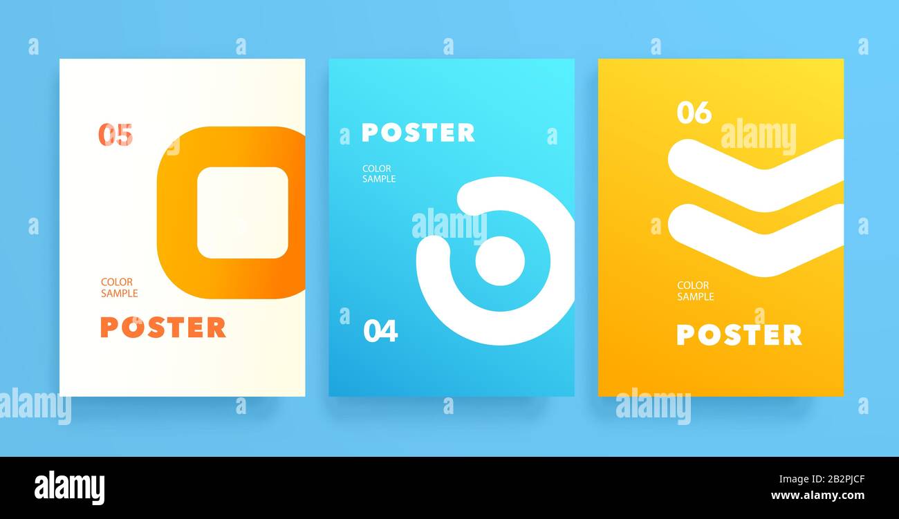 Jeu de couvercles minimal. Composition des formes géométriques. Affiches de design moderne. Illustration de Vecteur