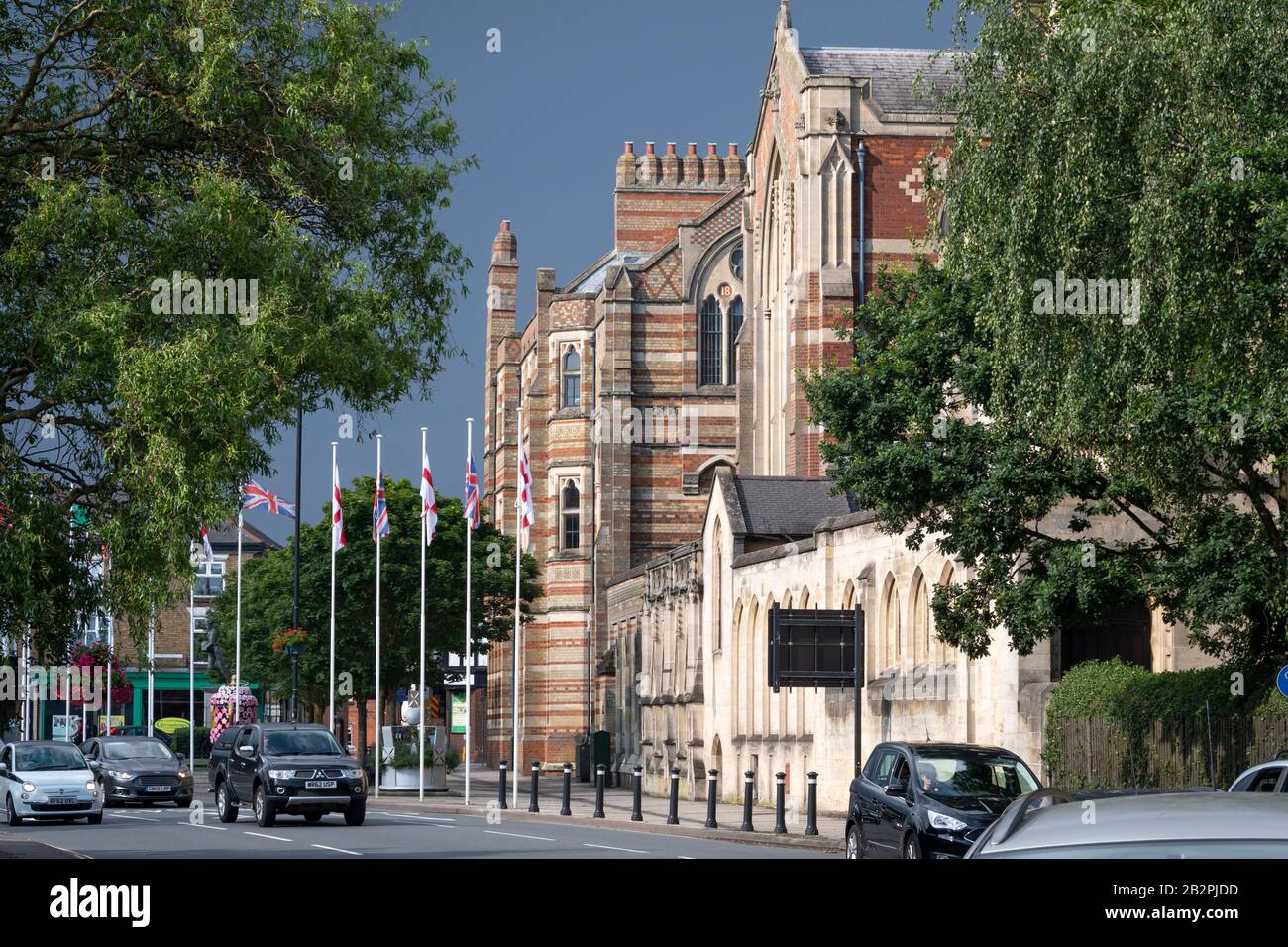 Rugby School, une école publique de Rugby, Warwickshire, Angleterre où le match de rugby est né. Banque D'Images