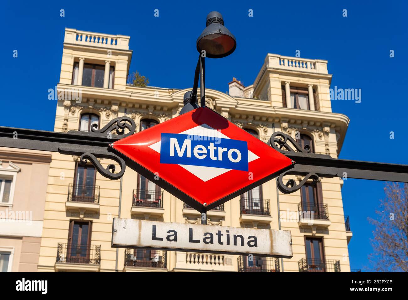 Panneau de la station de métro la Latina, Madrid, Espagne Banque D'Images