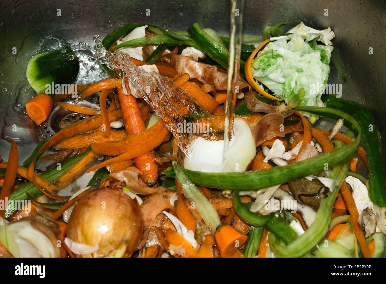 Cuisine déchets de légumes Banque D'Images