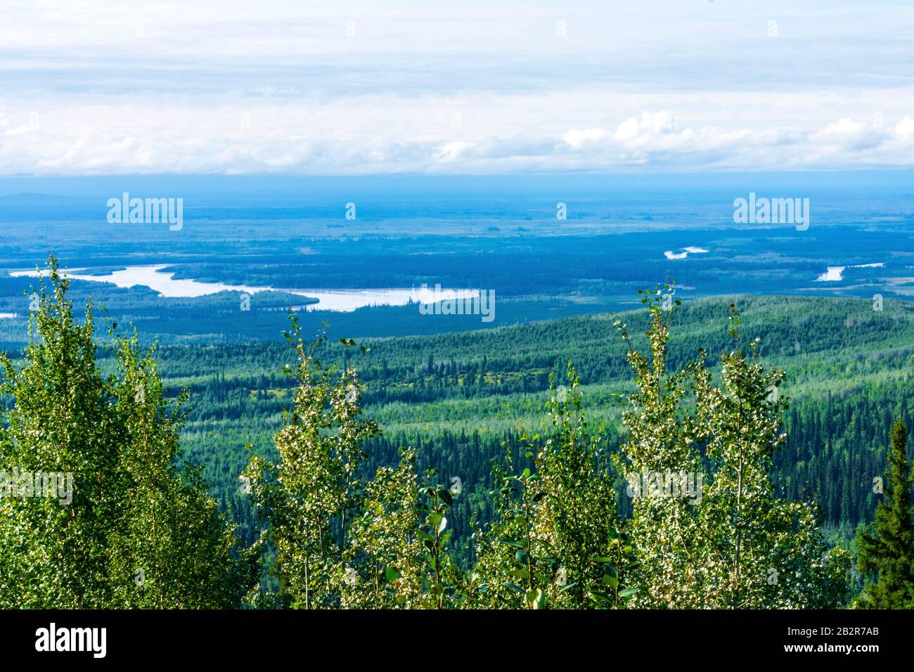 Photographie de paysage de l'Alaska, dernière frontière, lacs pittoresques au-dessus de regard, Fairbanks route de l'Alaska, sauvage Intacte, Pacifique nord-ouest montagnes Banque D'Images