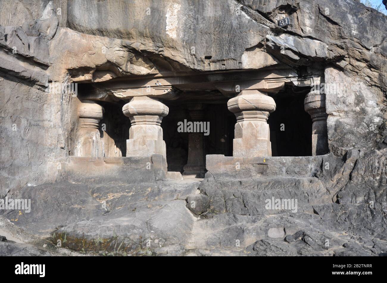 Les grottes d'Ajanta, Inde Banque D'Images