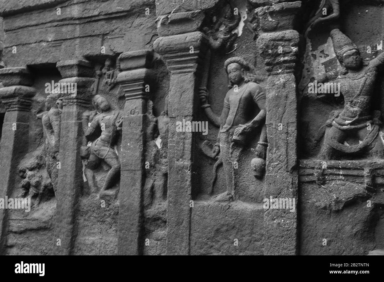 Les grottes d'Ajanta, Inde Banque D'Images