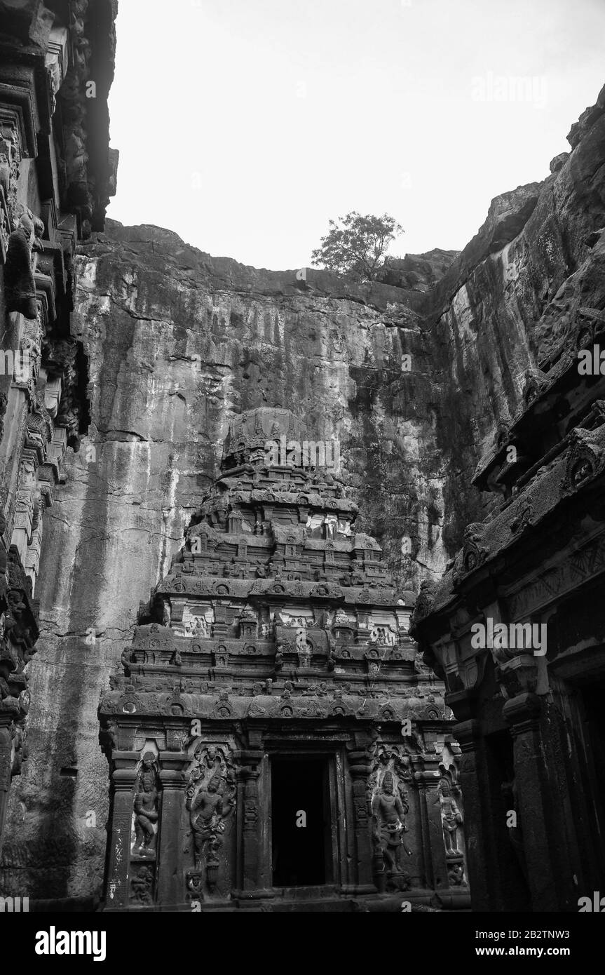 Les grottes d'Ajanta, Inde Banque D'Images