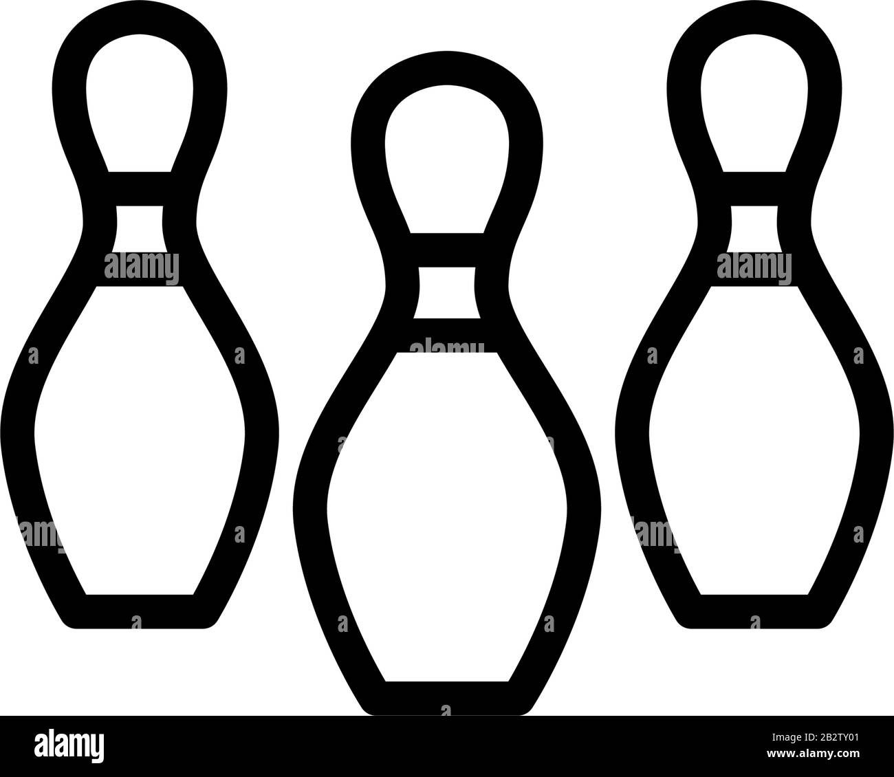 modèle vectoriel de conception d'icône de bowling Illustration de Vecteur