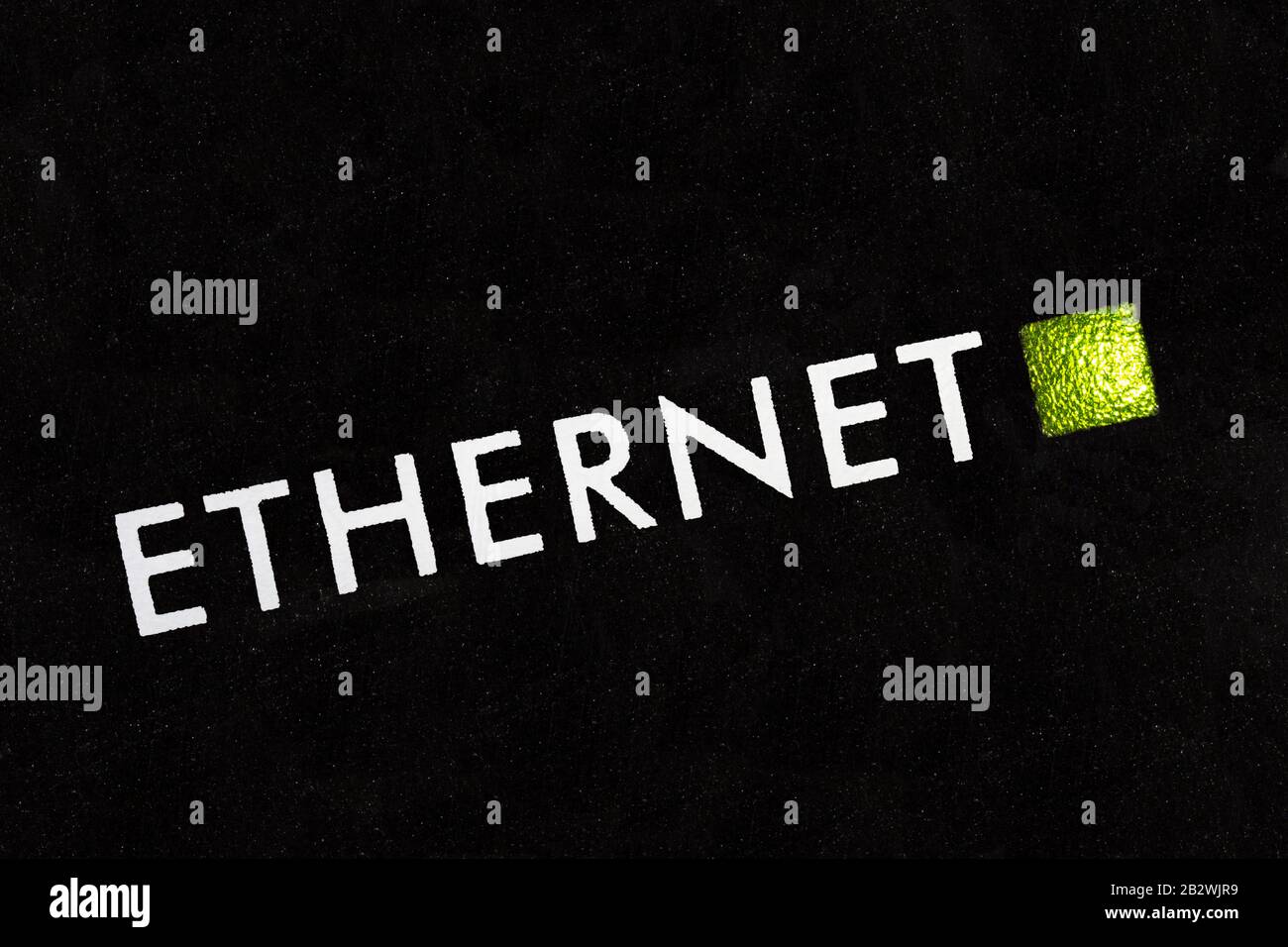 Photo macro gros plan du voyant du modem/routeur ethernet. Banque D'Images Photo macro gros plan du voyant du modem/routeur ethernet. Banque D'Images