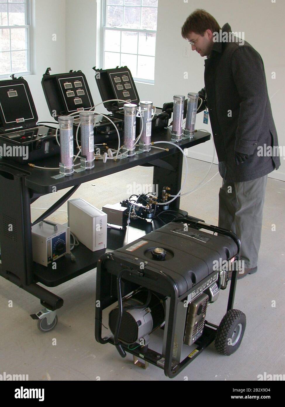 Générateurs portables à essence (5884715763). Banque D'Images