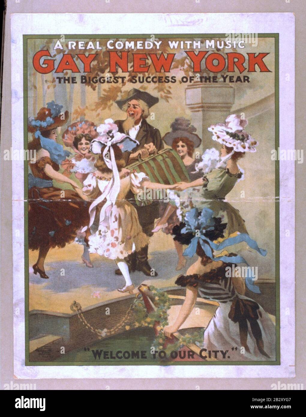 Gay New York une véritable comédie musicale - le plus grand succès de l'année. Banque D'Images