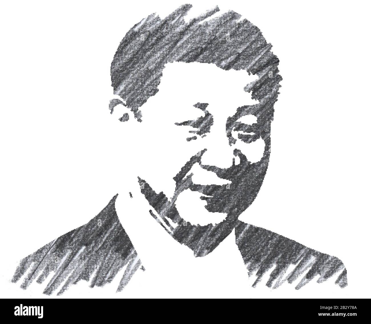 Xi Jinping Illustration Éditoriale Portrait Banque D'Images