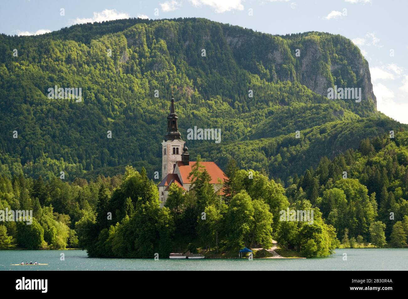 Lac Bled, Slovénie, Europe Centrale Banque D'Images