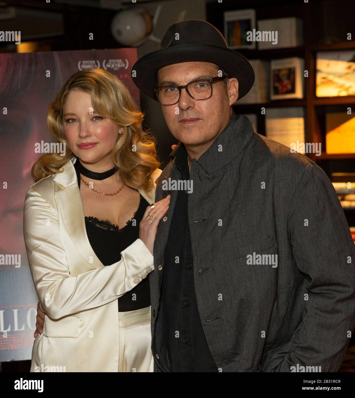 New York, NY - 3 mars 2020: Haley Bennett et Joe Wright assistent à une projection spéciale du film Swallow à la place NeueHouse Madison Banque D'Images