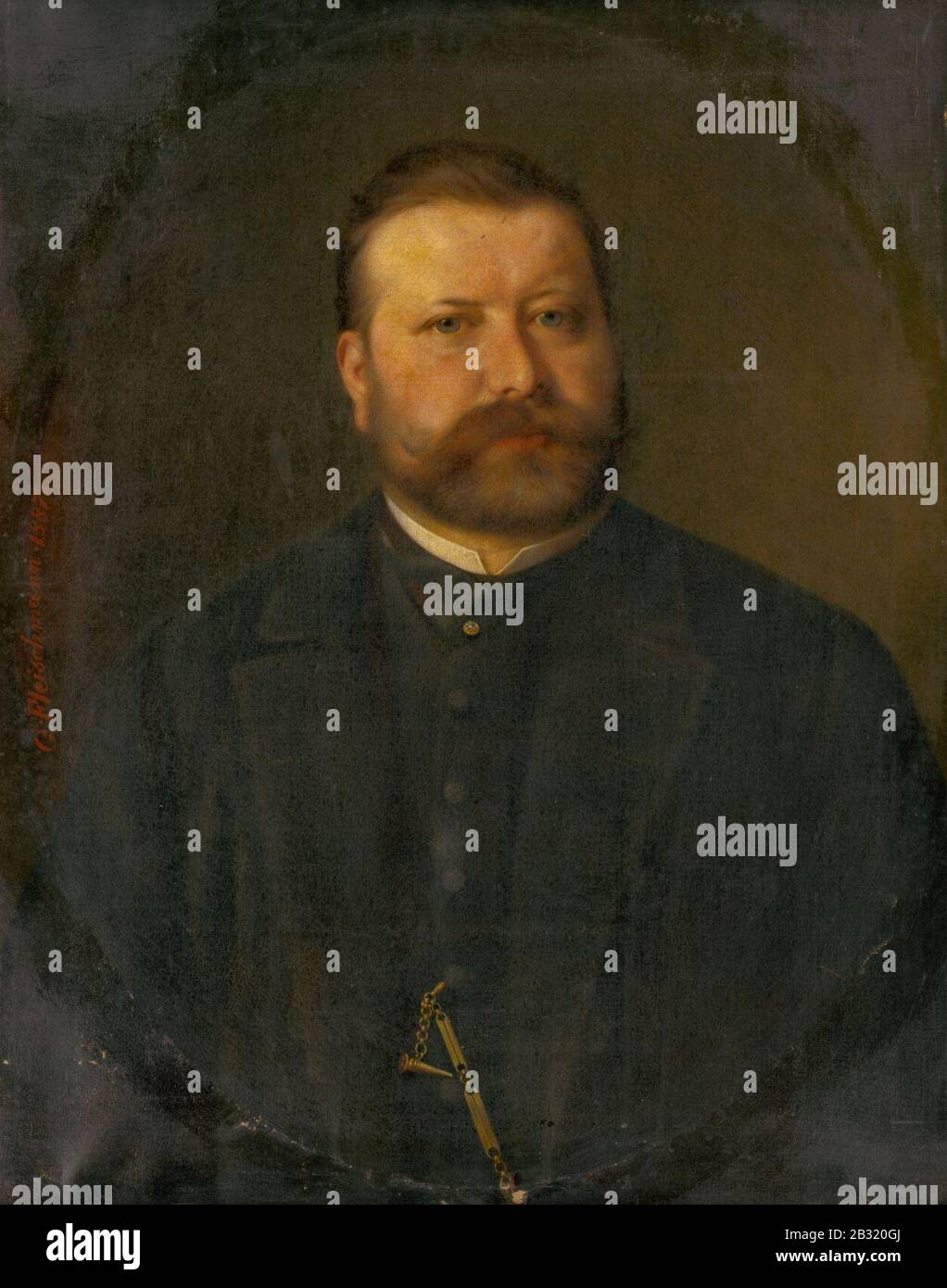 Georg Fleischmann - Portrait d'un homme Banque D'Images