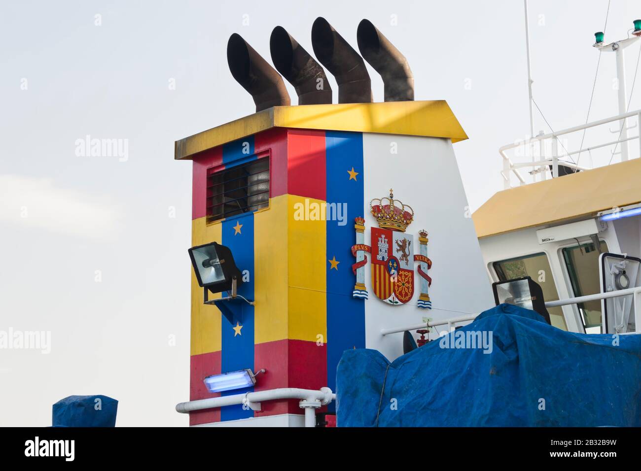 Vigo, Espagne - 24 janvier 2020: Angeles Alvariño navire de recherche océanographique polyvalent amarré au port le 24 janvier 2020 à Vigo, Pontevedr Banque D'Images