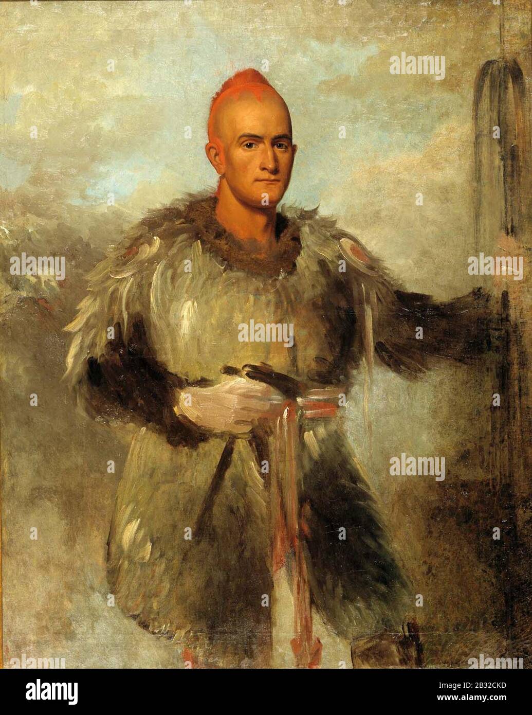 George Catlin - Theodore Burr Catlin, En Costume Indien Banque D'Images