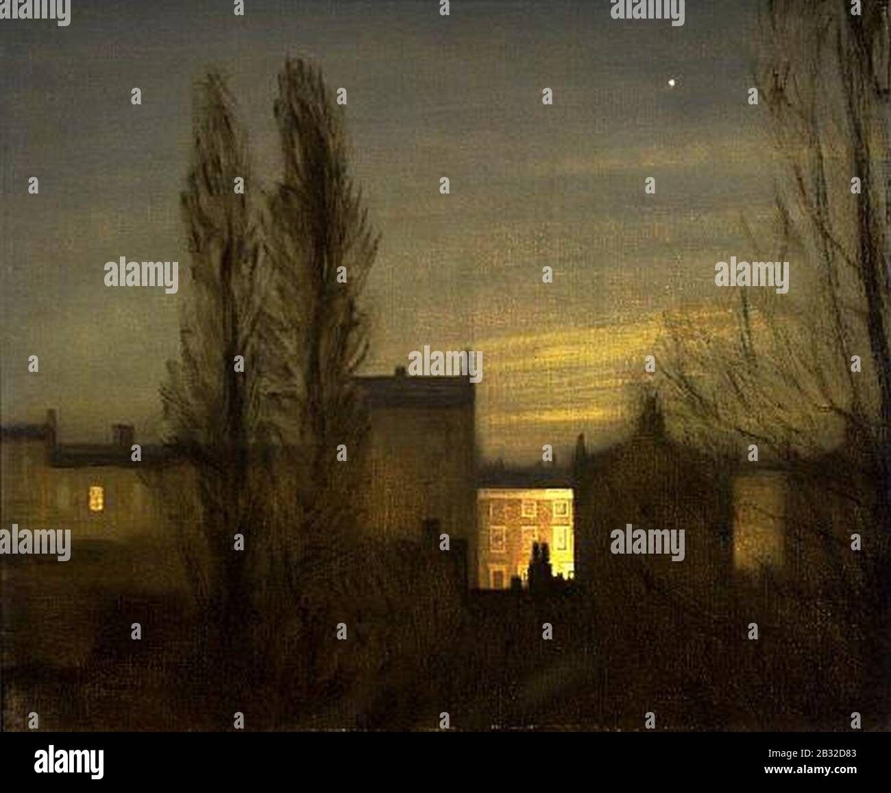 George Clausen - Dans les petites heures Banque D'Images