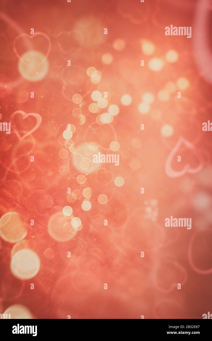 Résumé panorama fond avec les coeurs rouges - concept amour , abstrait coloré fond avec les coeurs Banque D'Images