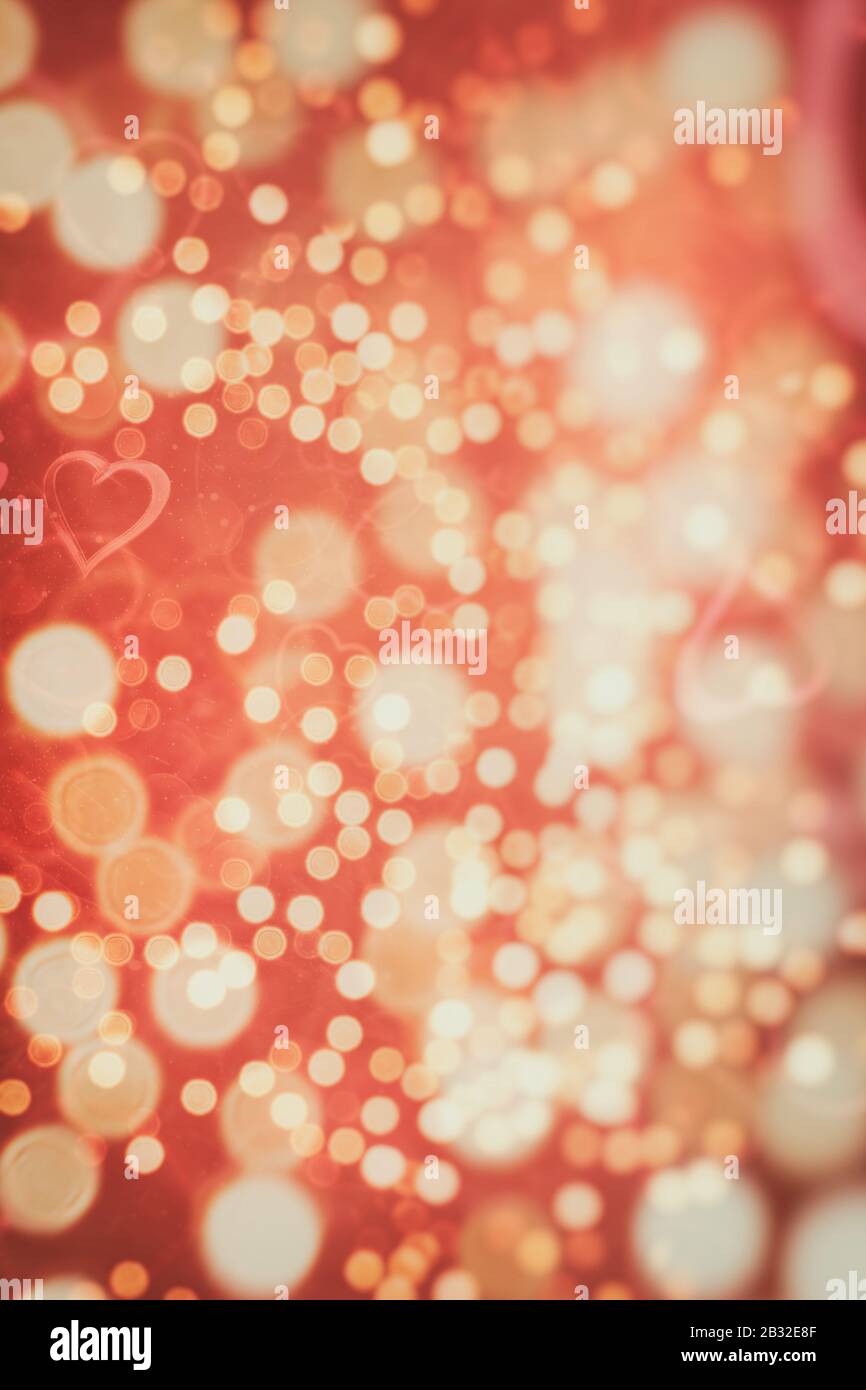 Résumé panorama fond avec les coeurs rouges - concept amour , abstrait coloré fond avec les coeurs Banque D'Images