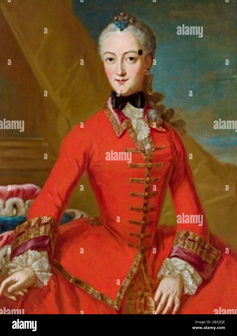George Desmarines (attribué) - Portrait de Maria Anna de Saxe. Banque D'Images