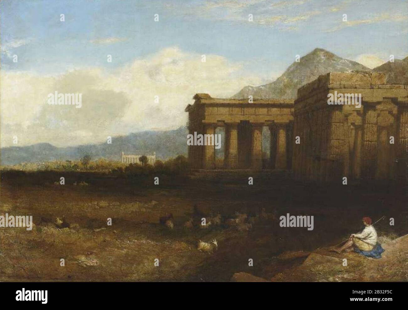 George Edwards Bering Paestum. Banque D'Images