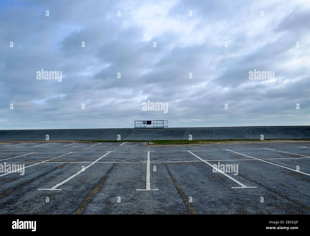 Parking vide à fort Green, Aldeburgh, Suffolk. ROYAUME-UNI Banque D'Images