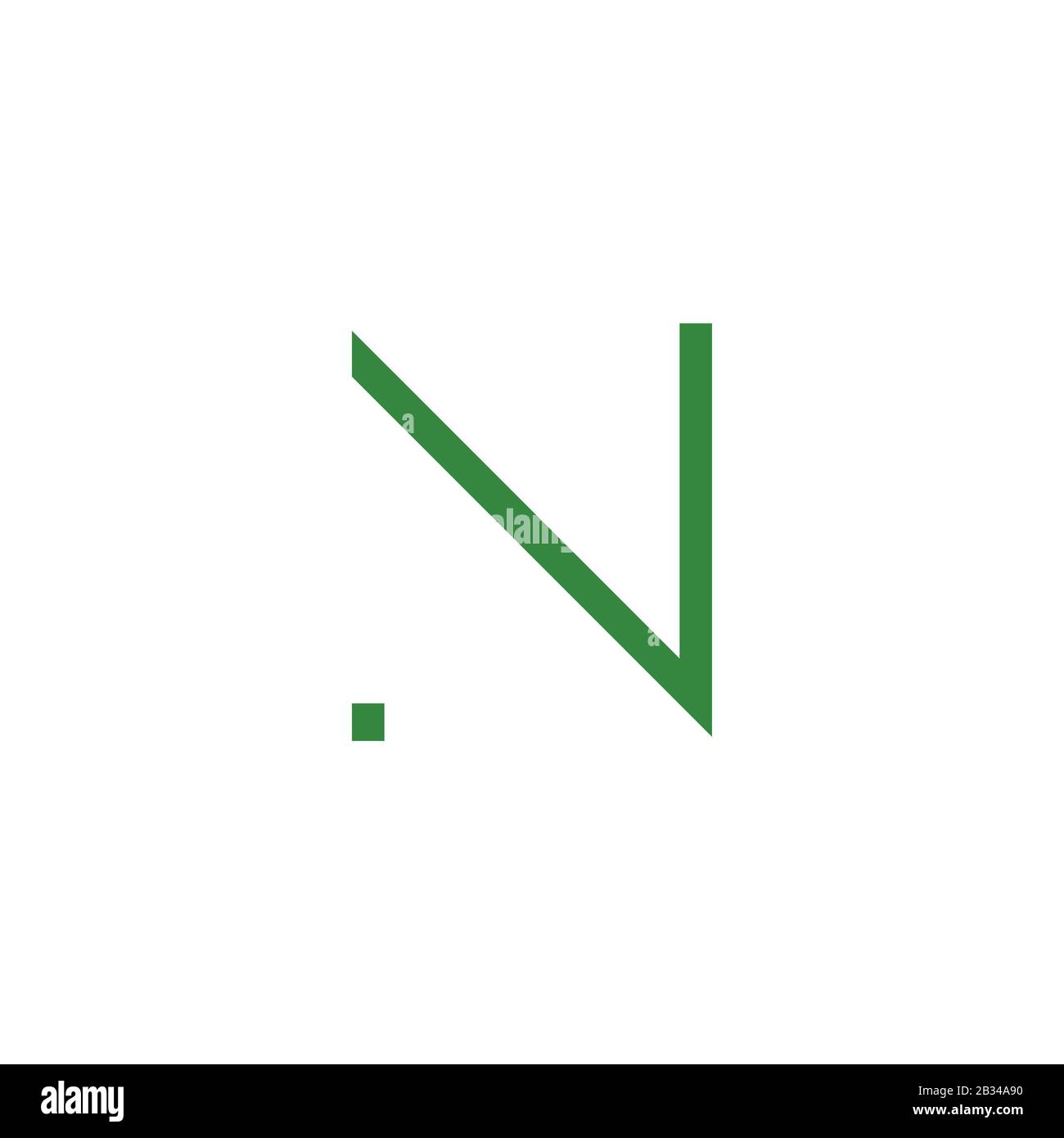 Modèle de conception vectoriel de logo nv ou vn de la lettre initiale Illustration de Vecteur