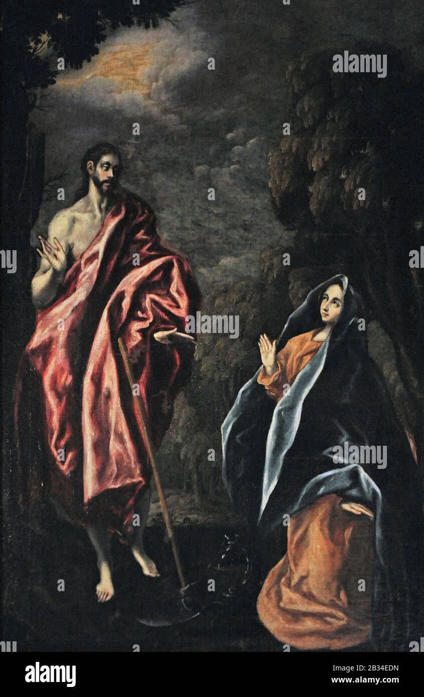 Jorge Manuel Theotococuli (1578-1631). Peintre espagnol. Noli me tangere, 1609-1612. Musée Lazaro Galdiano. Madrid. Espagne. Banque D'Images