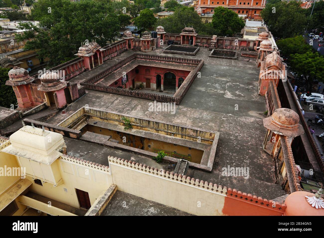 Détail De L'Architecture, Hawa Mahal, Jaipur, Rajasthan, Inde Banque D'Images