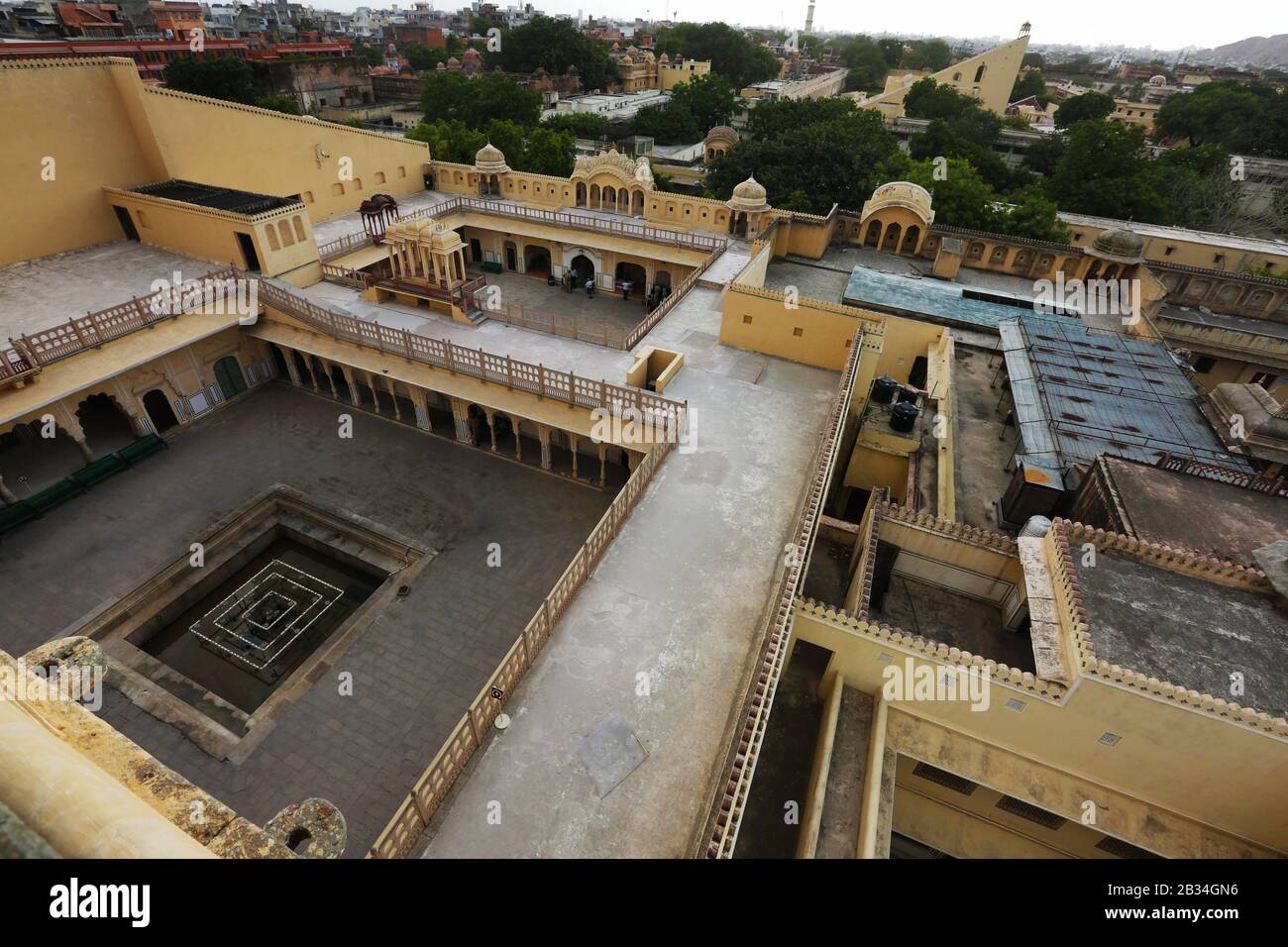 Détail De L'Architecture, Hawa Mahal, Jaipur, Rajasthan, Inde Banque D'Images