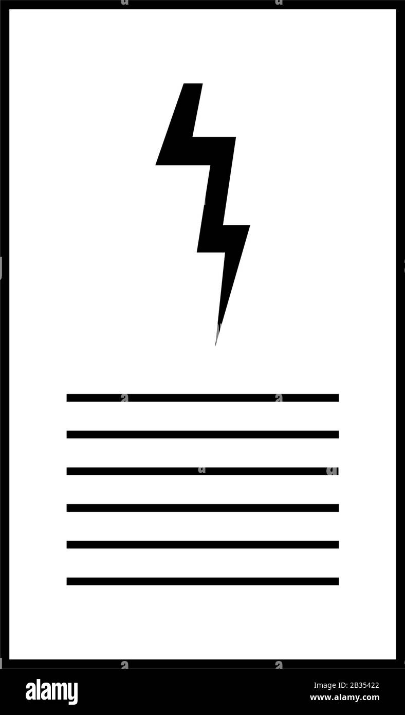 icône de facture d'électricité illustrée dans le vecteur sur fond blanc Illustration de Vecteur