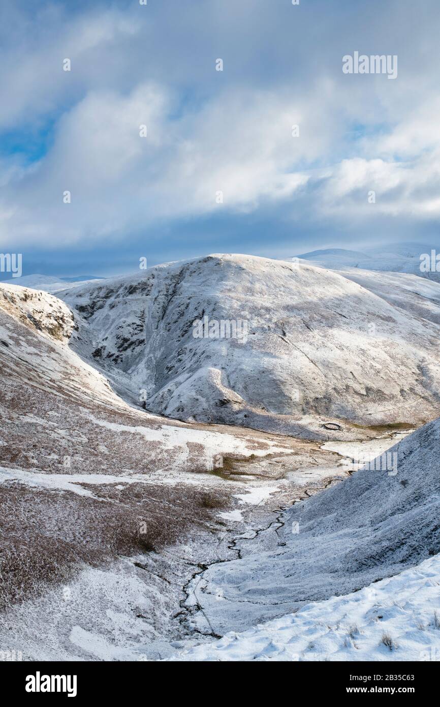 Moffat Hills dans la neige de l'hiver. Moffat, Dumfries et Galloway. L'Ecosse Banque D'Images