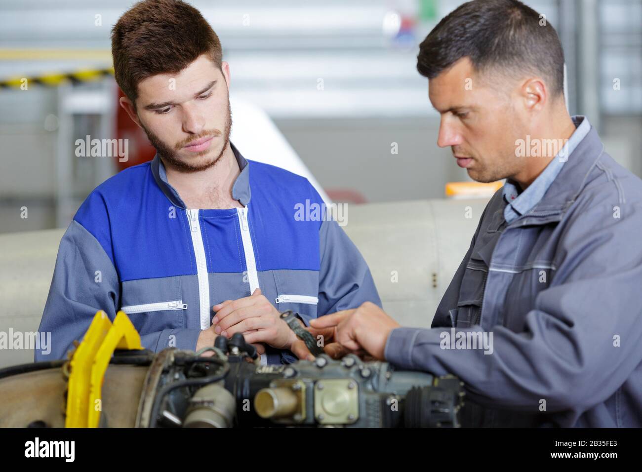 formation d'ingénieur apprenti en génie aéronautique Banque D'Images