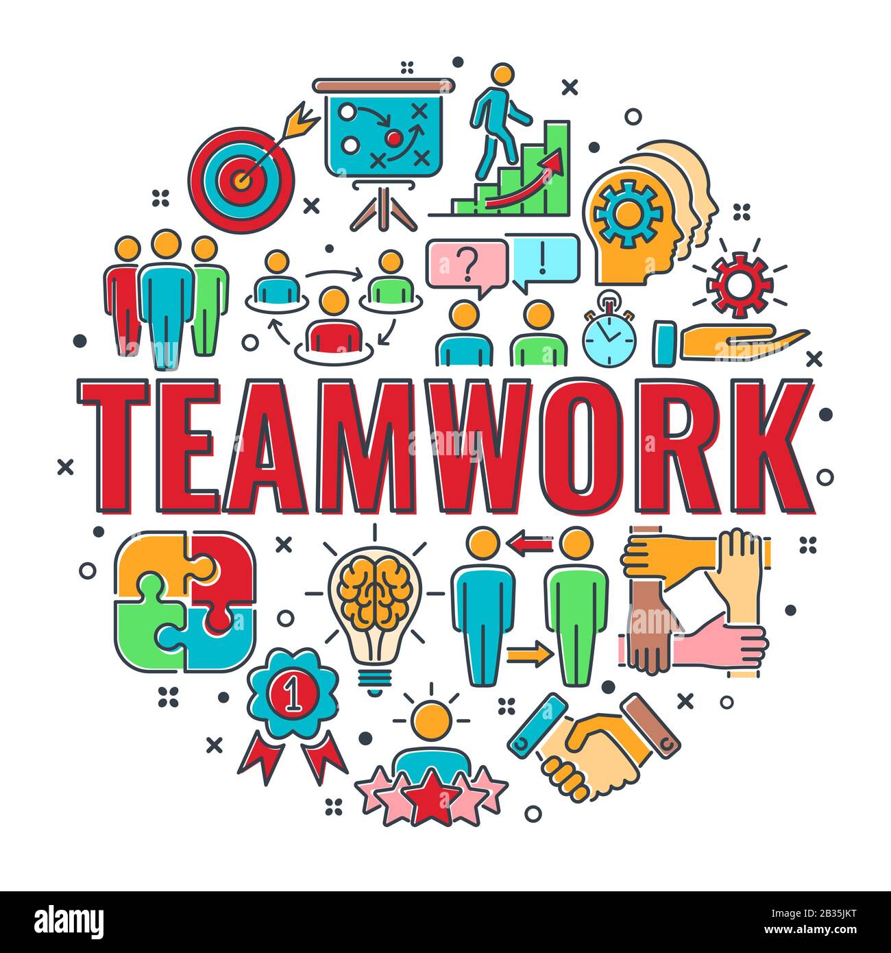 Banniere Collaboration Travail D Equipe Image Vectorielle Stock Alamy
