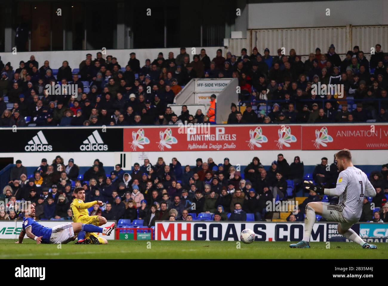 CHED Evans de Fleetwood Town obtient un objectif pour le faire 0-1 - Ipswich Town / Fleetwood Town, Sky Bet League One, Portman Road, Ipswich, Royaume-Uni - 3 mars 2020 Usage éditorial Seulement - les restrictions de DataCo s'appliquent Banque D'Images