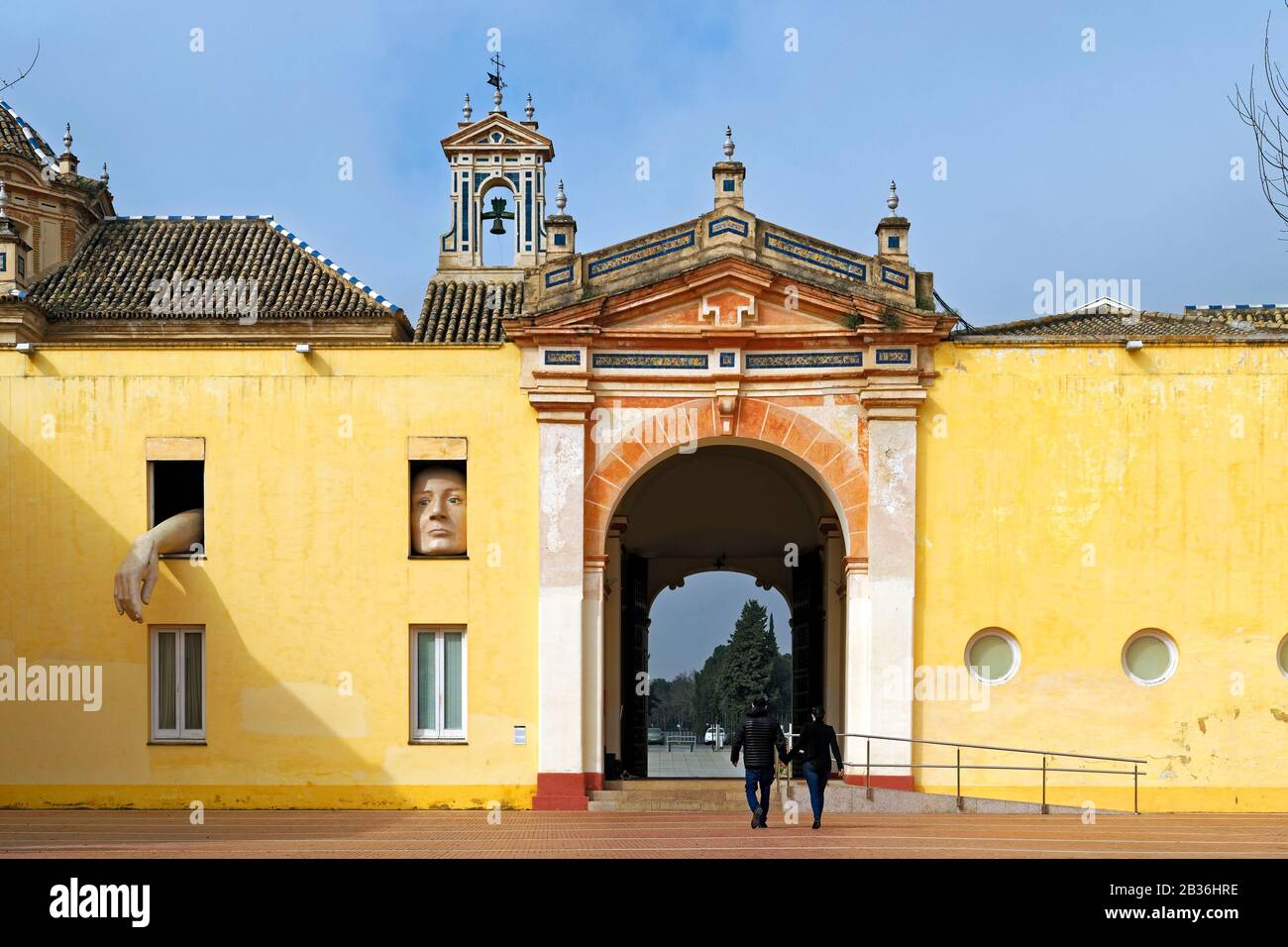 Espagne, Andalousie, Séville, Monastère de Santa Maria de las Cuevas, dans le parc Cartuja, musée d'art contemporain, CAAC (Centro Andaluz de Arte Contemporaneo) Banque D'Images