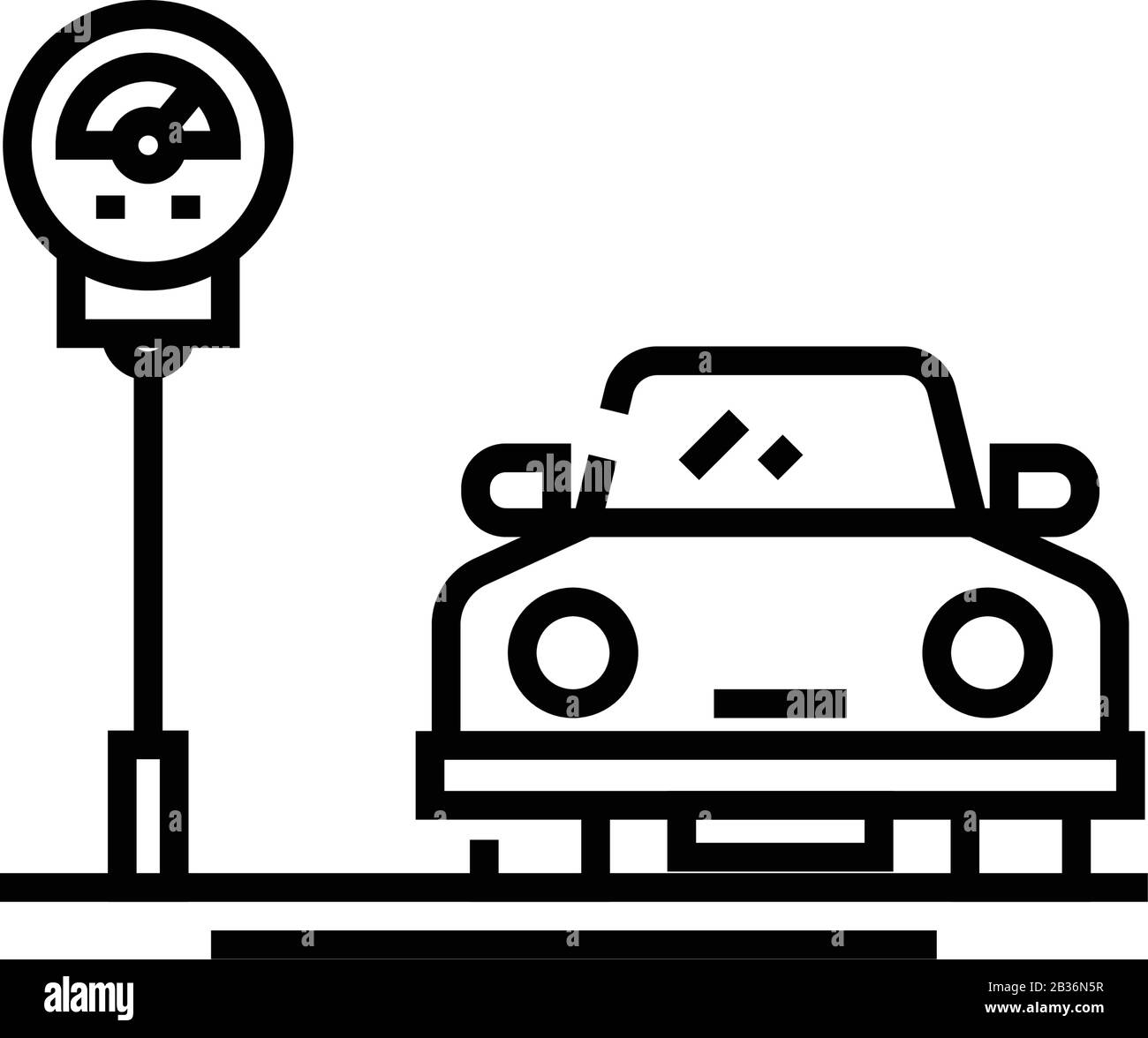 Icône de ligne de violation, signe de concept, illustration vectorielle de contour, symbole linéaire. Illustration de Vecteur