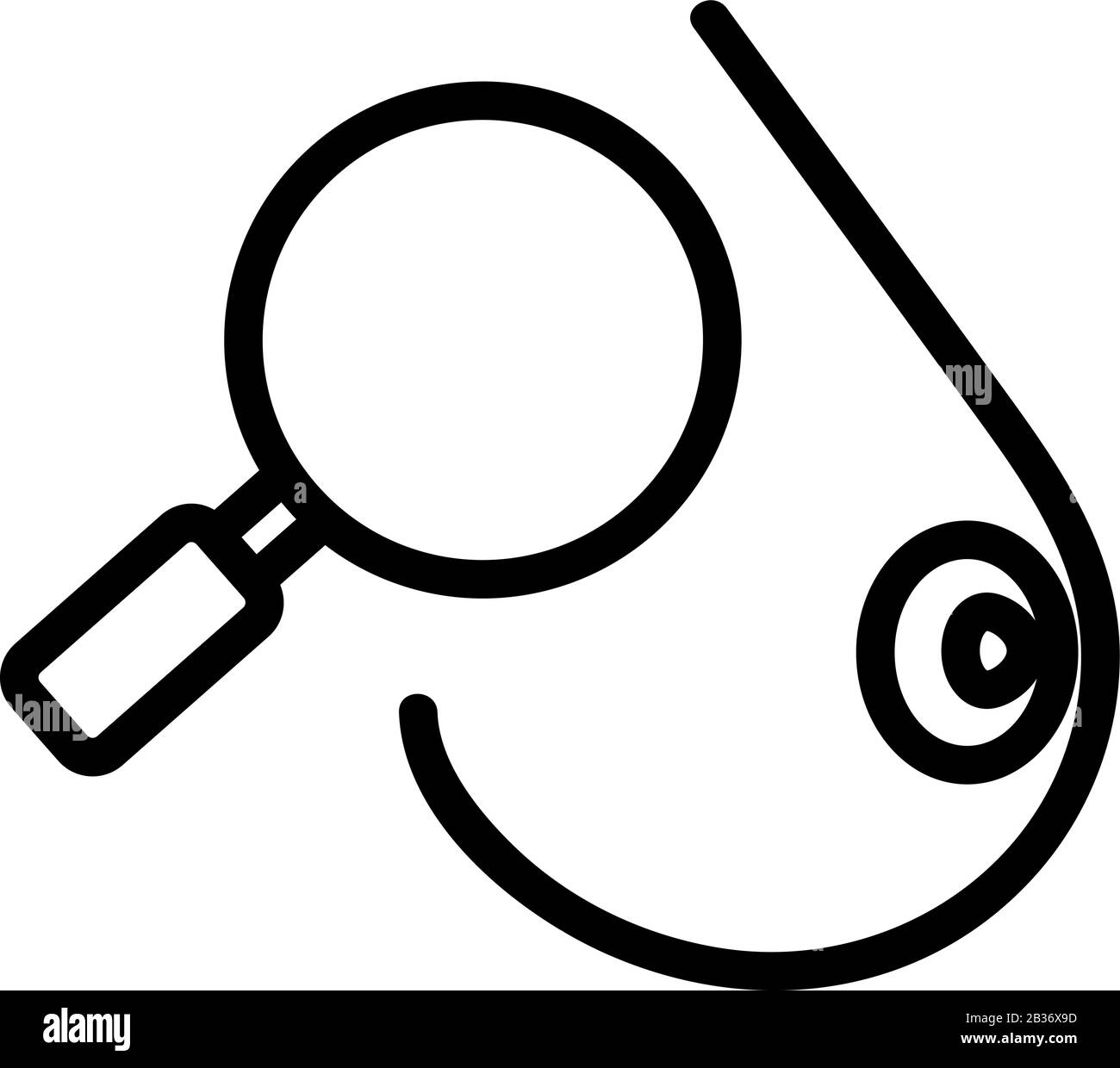 cancer poitrine icône vecteur. Illustration du symbole de contour isolé Illustration de Vecteur