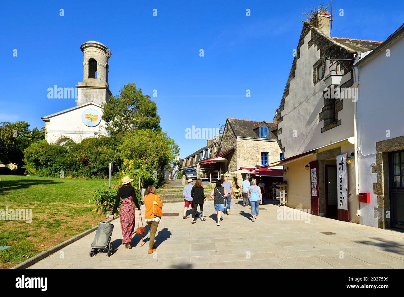 France, Finistère, Concarneau, Ville close (ville fortifiée), Vestiges de l'église Saint-Guenole Banque D'Images