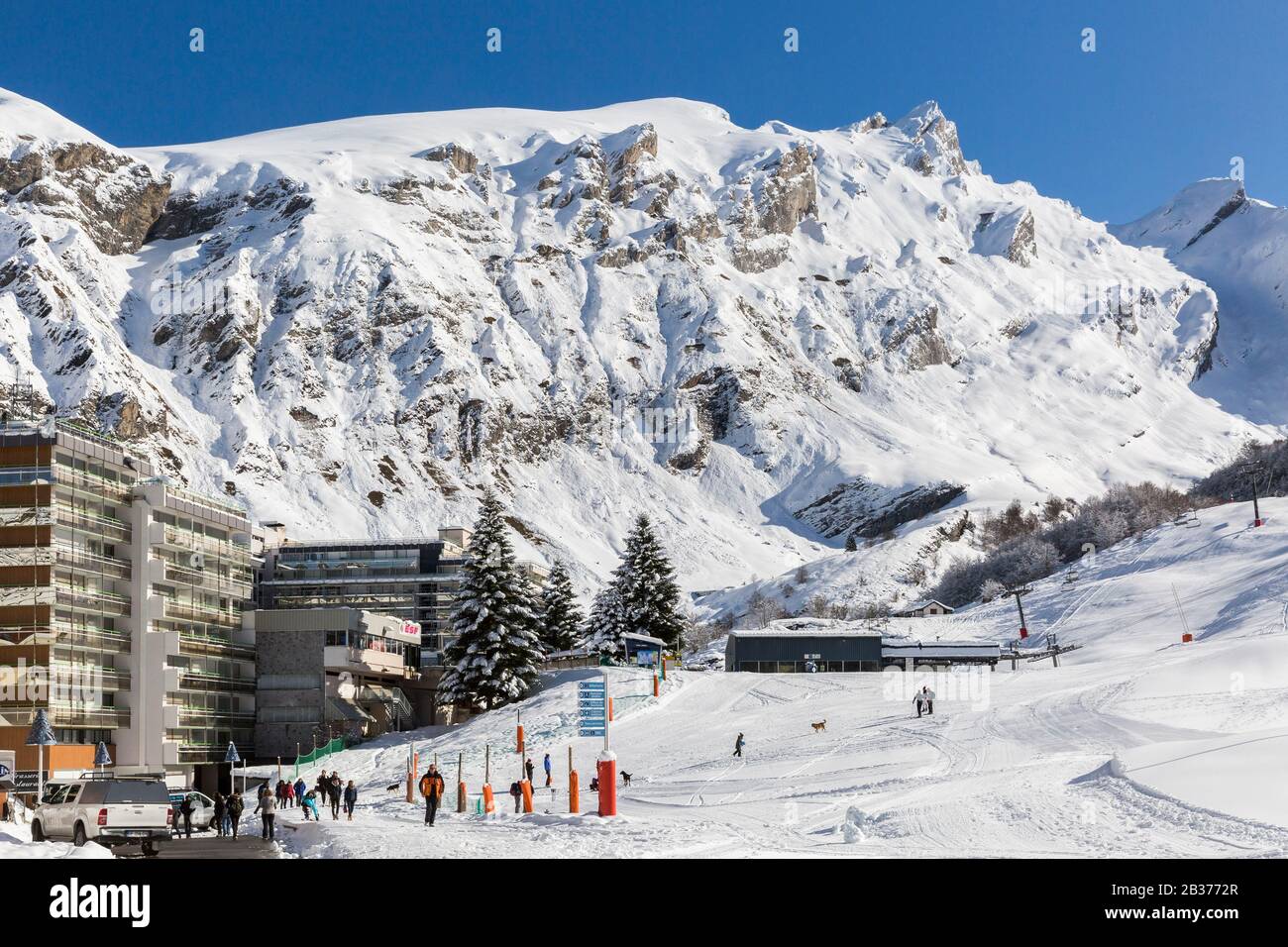 France, Pyrénées Atlantiques, station de ski de Gourette (localité de la  commune de eaux-bonnes Photo Stock - Alamy