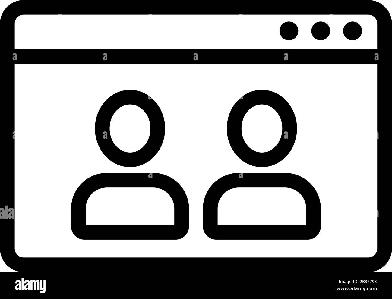 Vecteur d'icône du navigateur du public. Illustration du symbole de contour isolé Illustration de Vecteur