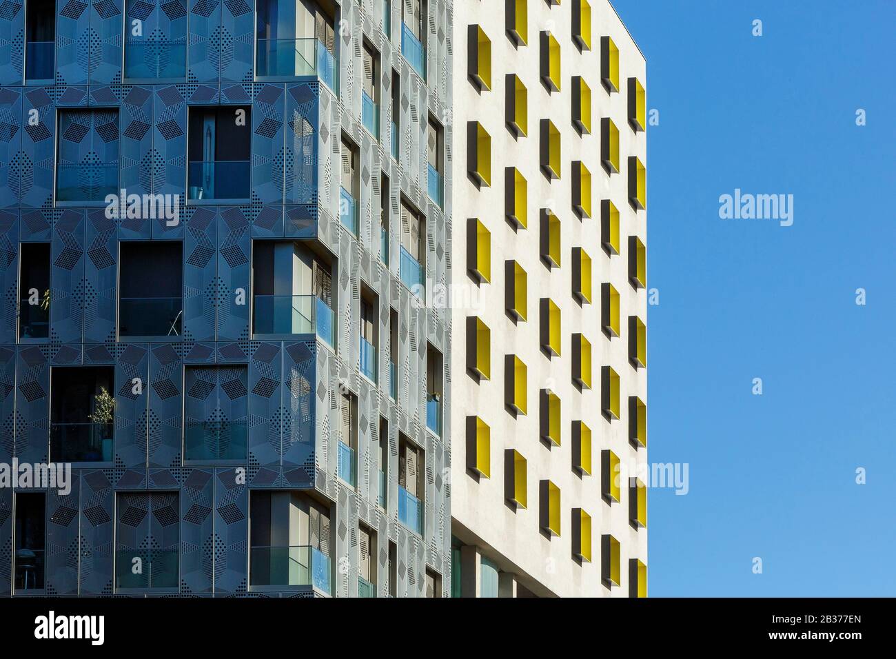 France, paris, immeubles d'appartements dans la rue Leo Frankel (rue Leo Frankel) Banque D'Images